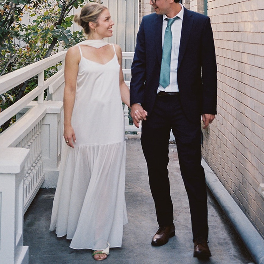 Show Me Your MuMu White Bridal Dress Hemmed To Fit 5ft Bride